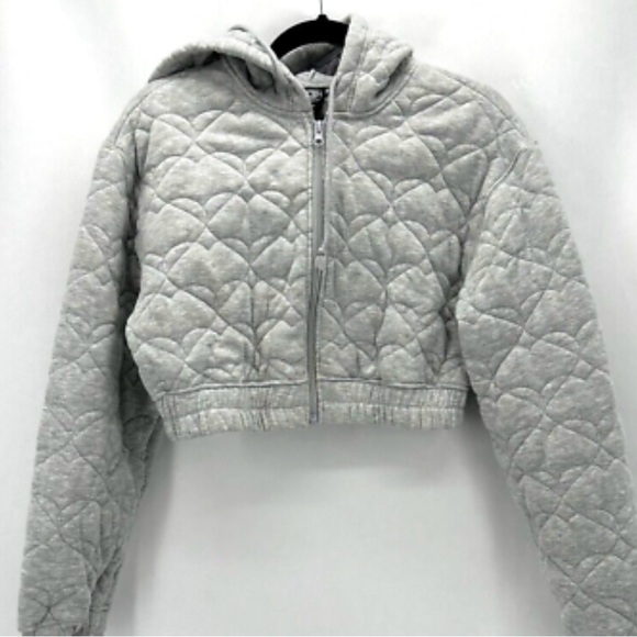 Grey pacsun bubble cropped hoodie in medium for an oversized look 😌 - Picture 2 of 4